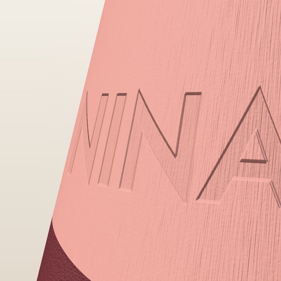 Capa do Onda Lisa, em rosa queimado, de perto: textura escovado